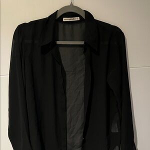 Abercrombie & Fitch Black Collared Shirt